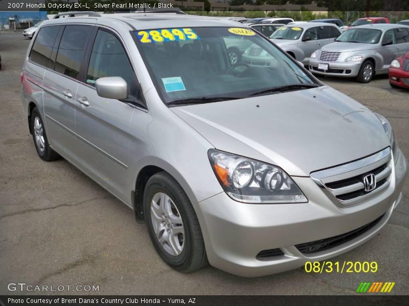 Silver Pearl Metallic / Black 2007 Honda Odyssey EX-L