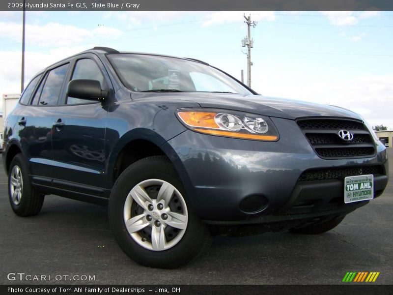 Slate Blue / Gray 2009 Hyundai Santa Fe GLS