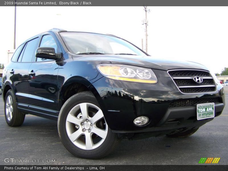 Ebony Black / Black 2009 Hyundai Santa Fe Limited