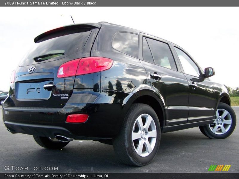 Ebony Black / Black 2009 Hyundai Santa Fe Limited
