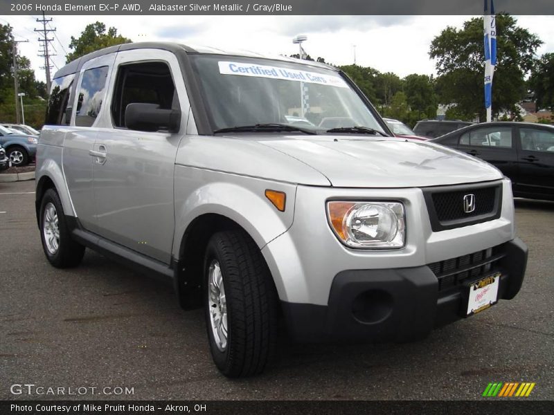 Alabaster Silver Metallic / Gray/Blue 2006 Honda Element EX-P AWD