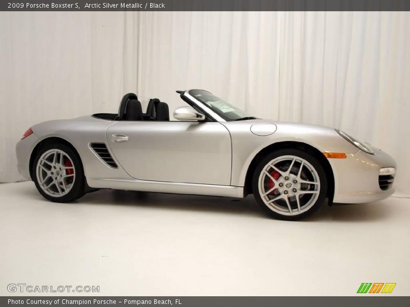 Arctic Silver Metallic / Black 2009 Porsche Boxster S