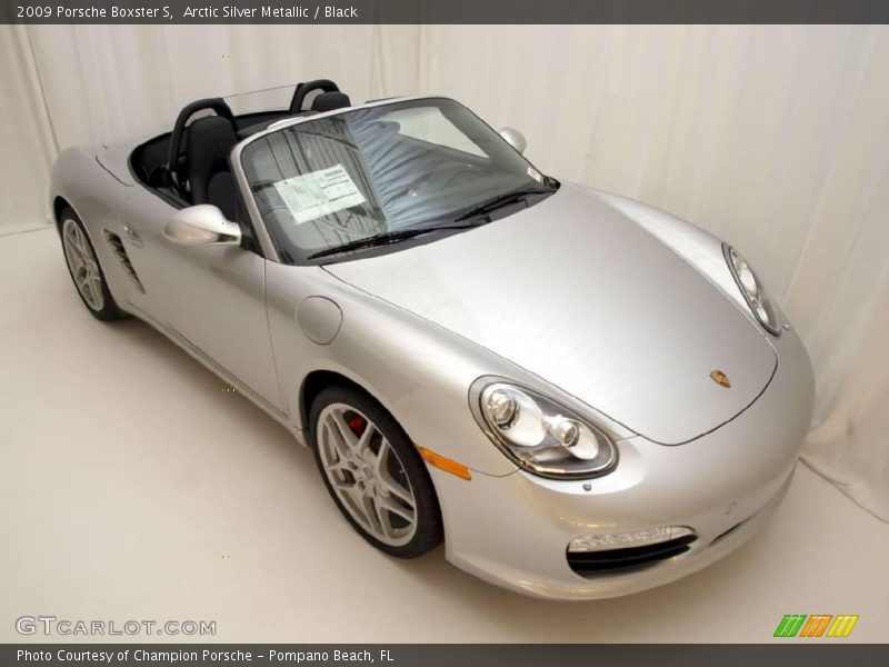 Arctic Silver Metallic / Black 2009 Porsche Boxster S