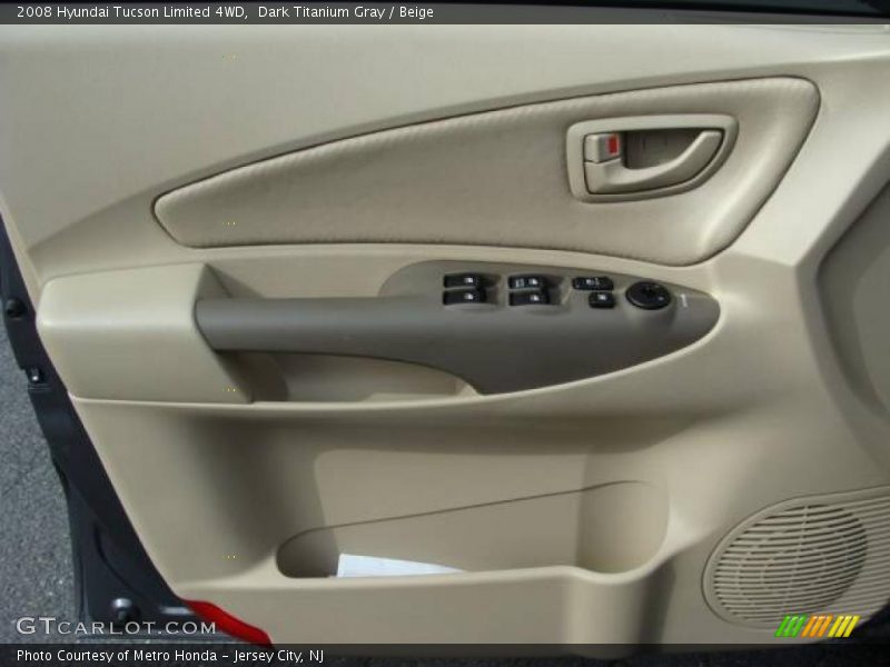 Dark Titanium Gray / Beige 2008 Hyundai Tucson Limited 4WD