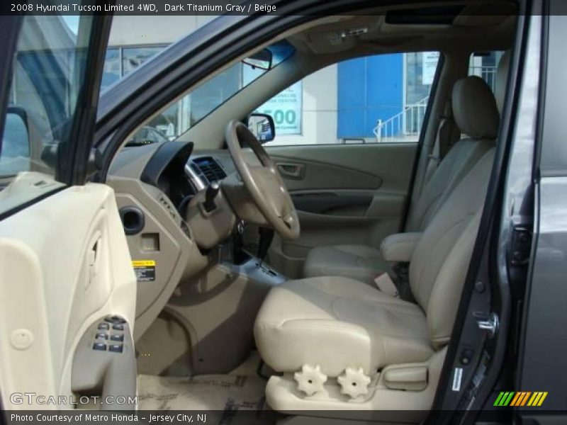 Dark Titanium Gray / Beige 2008 Hyundai Tucson Limited 4WD