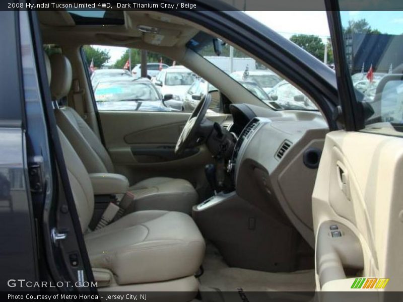 Dark Titanium Gray / Beige 2008 Hyundai Tucson Limited 4WD
