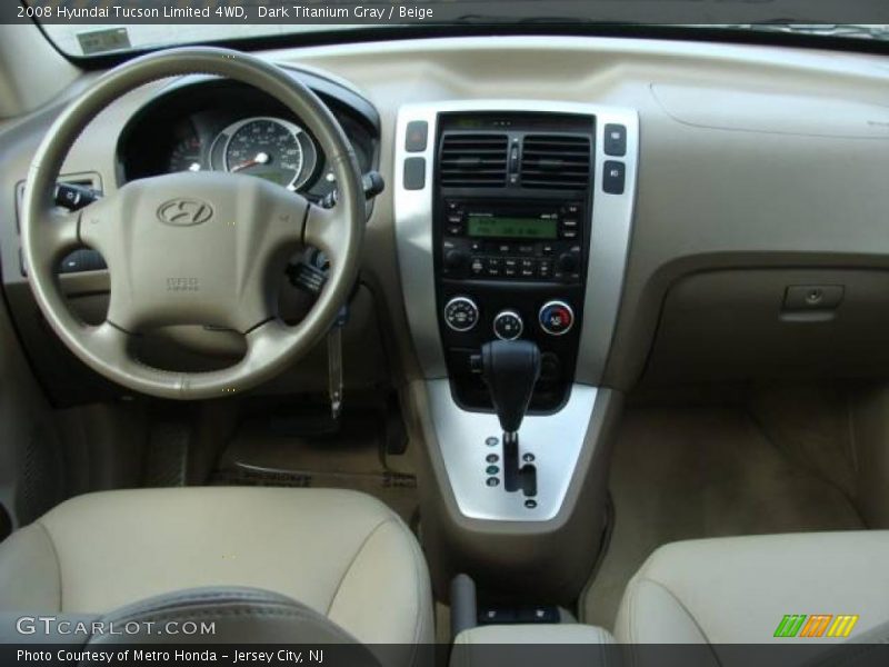Dark Titanium Gray / Beige 2008 Hyundai Tucson Limited 4WD