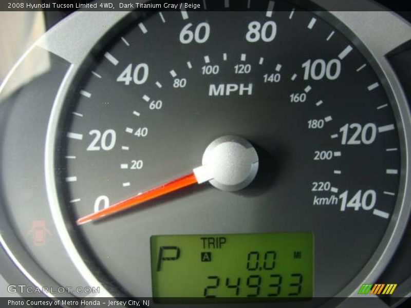 Dark Titanium Gray / Beige 2008 Hyundai Tucson Limited 4WD