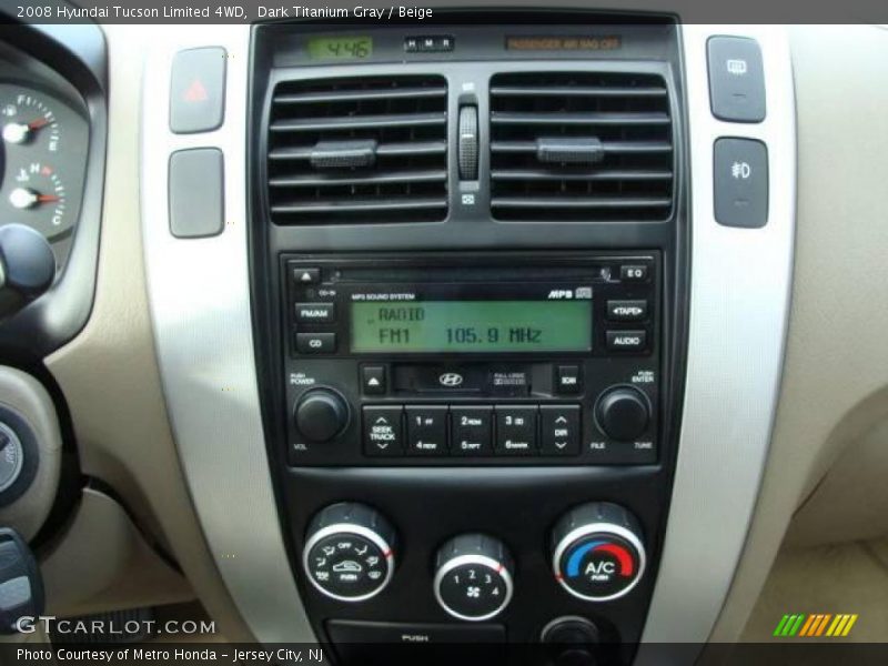 Dark Titanium Gray / Beige 2008 Hyundai Tucson Limited 4WD