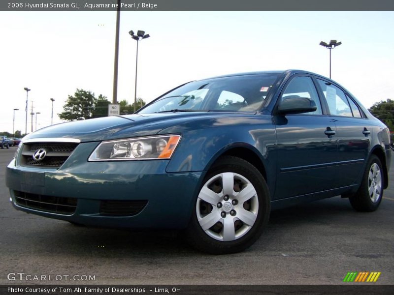 Aquamarine Pearl / Beige 2006 Hyundai Sonata GL