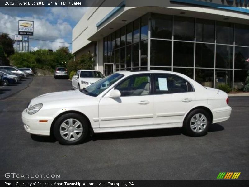 White Pearl / Beige 2003 Hyundai Sonata