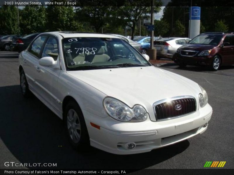 White Pearl / Beige 2003 Hyundai Sonata