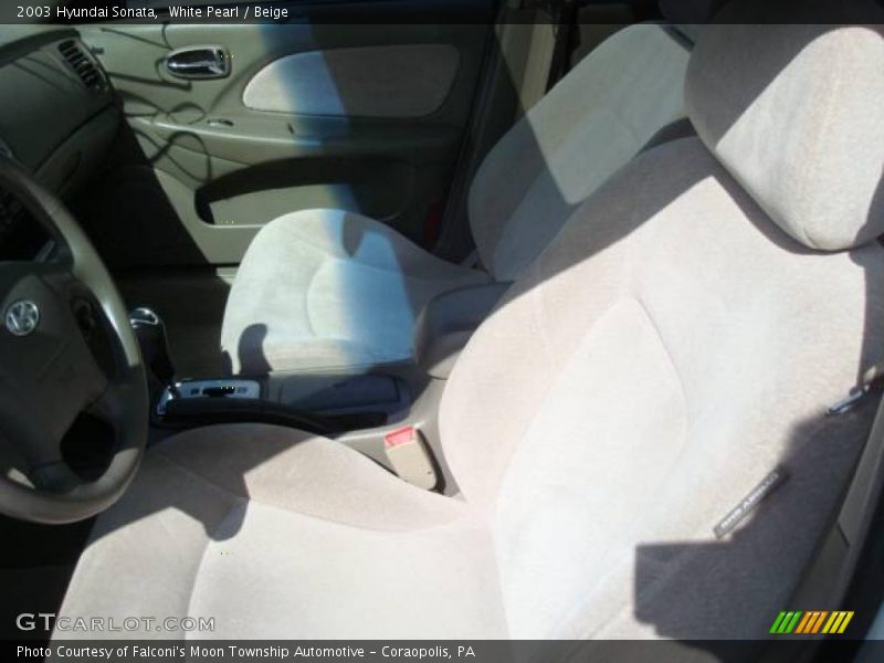 White Pearl / Beige 2003 Hyundai Sonata
