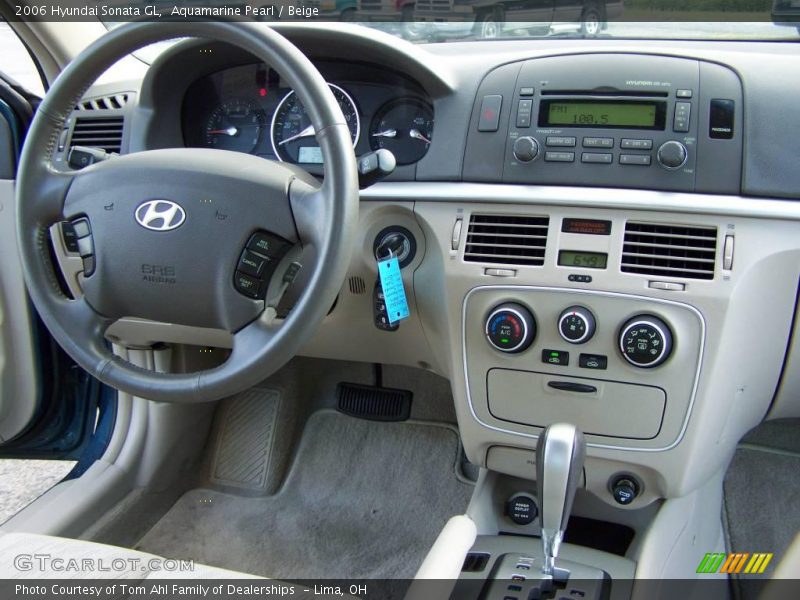 Aquamarine Pearl / Beige 2006 Hyundai Sonata GL