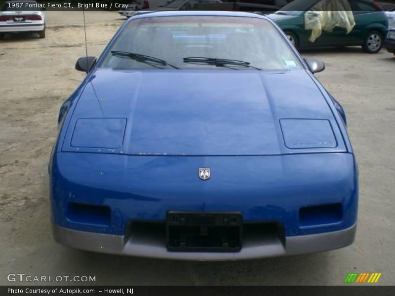 Bright Blue / Gray 1987 Pontiac Fiero GT