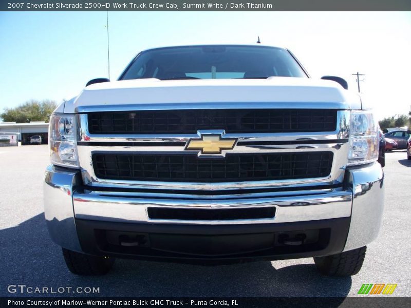 Summit White / Dark Titanium 2007 Chevrolet Silverado 2500HD Work Truck Crew Cab