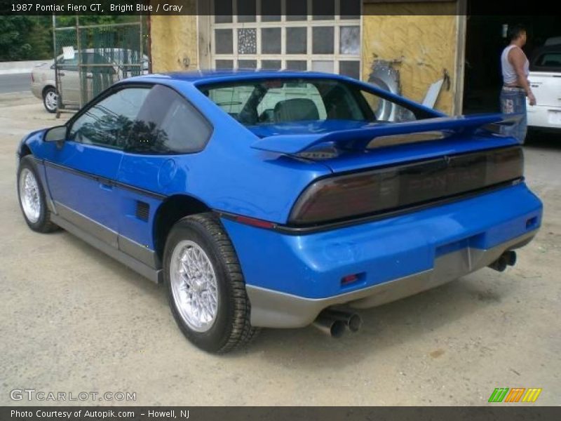 Bright Blue / Gray 1987 Pontiac Fiero GT
