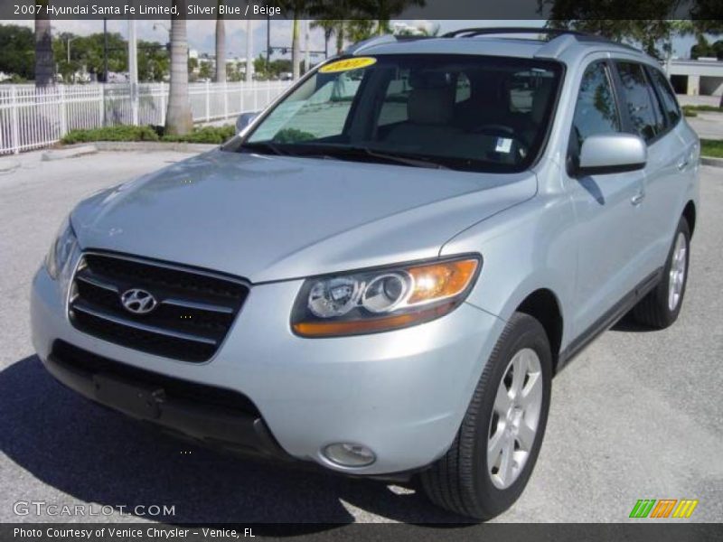 Silver Blue / Beige 2007 Hyundai Santa Fe Limited