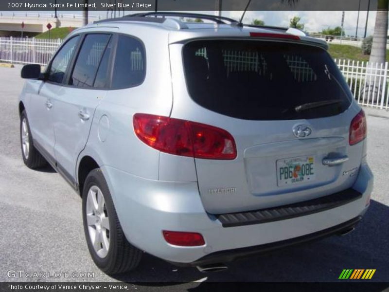 Silver Blue / Beige 2007 Hyundai Santa Fe Limited