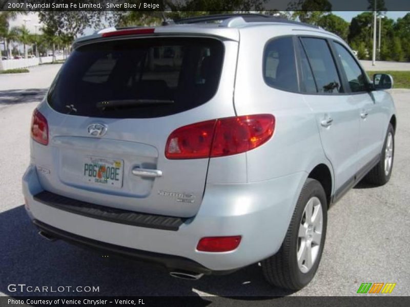 Silver Blue / Beige 2007 Hyundai Santa Fe Limited