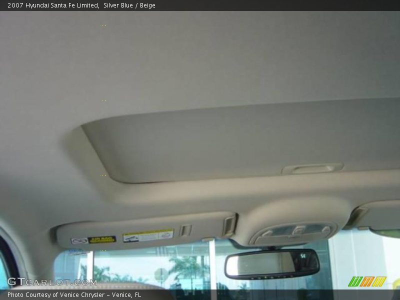 Silver Blue / Beige 2007 Hyundai Santa Fe Limited