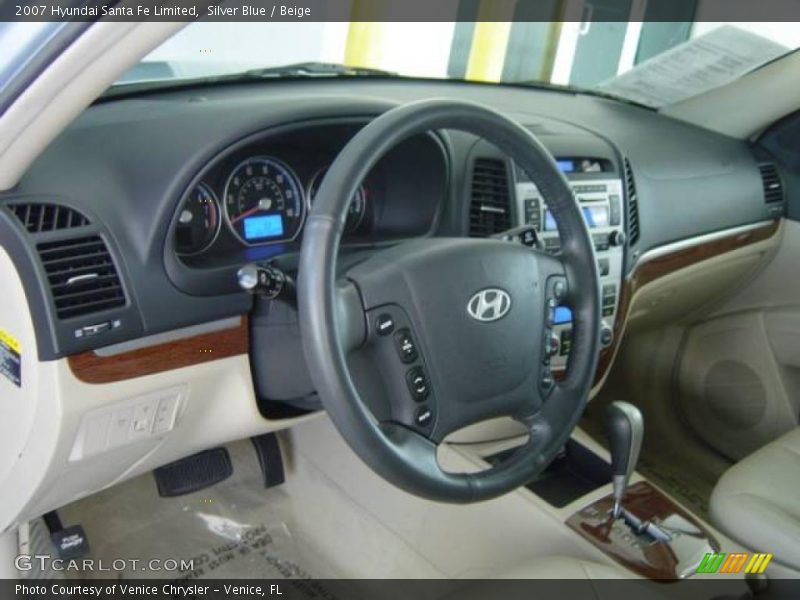 Silver Blue / Beige 2007 Hyundai Santa Fe Limited