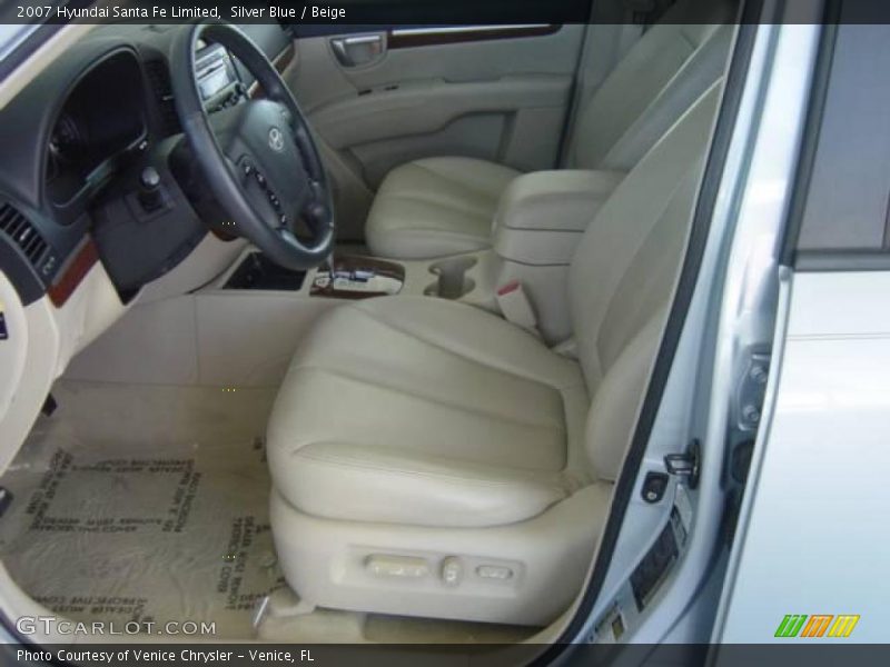 Silver Blue / Beige 2007 Hyundai Santa Fe Limited