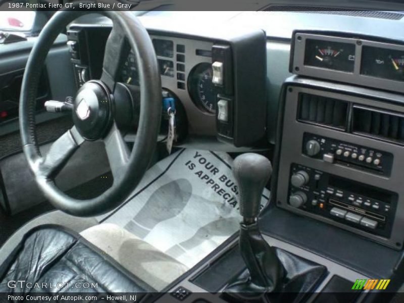 Bright Blue / Gray 1987 Pontiac Fiero GT