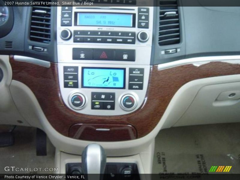 Silver Blue / Beige 2007 Hyundai Santa Fe Limited