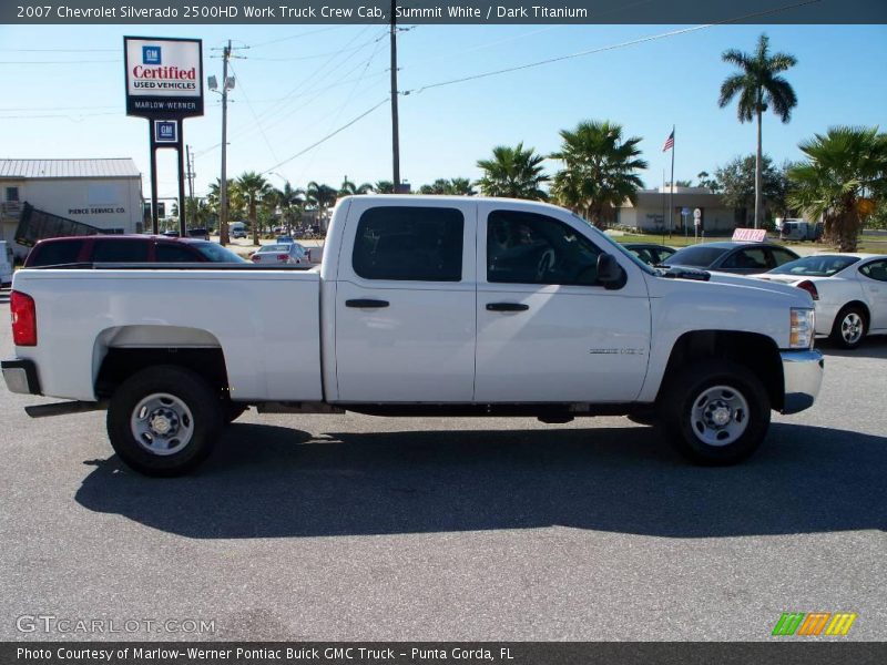 Summit White / Dark Titanium 2007 Chevrolet Silverado 2500HD Work Truck Crew Cab