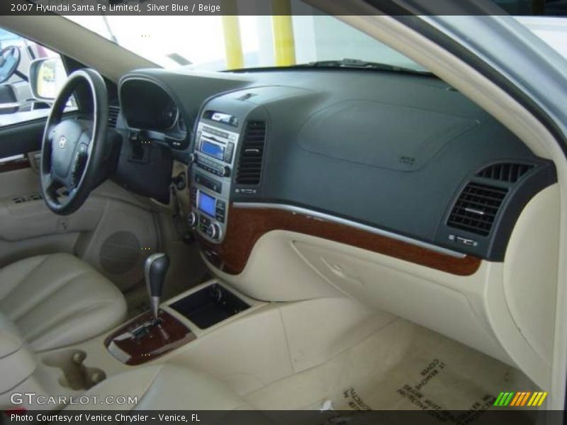 Silver Blue / Beige 2007 Hyundai Santa Fe Limited