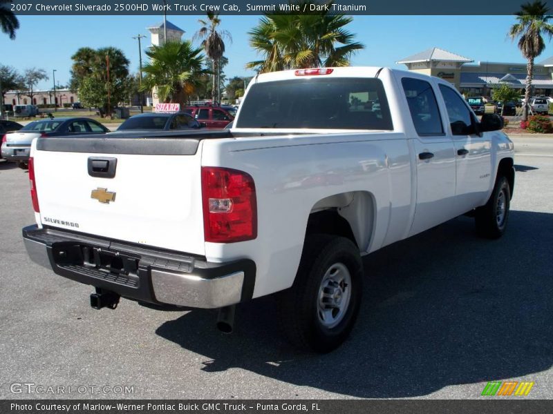 Summit White / Dark Titanium 2007 Chevrolet Silverado 2500HD Work Truck Crew Cab