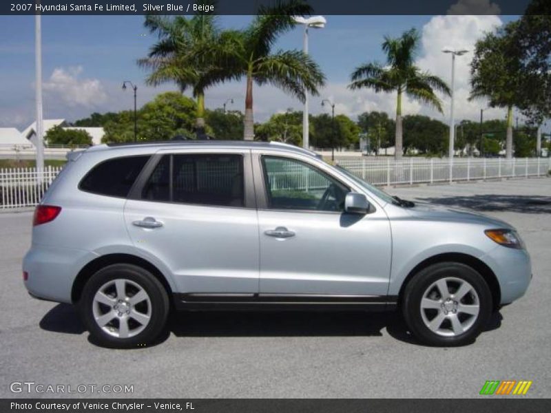 Silver Blue / Beige 2007 Hyundai Santa Fe Limited