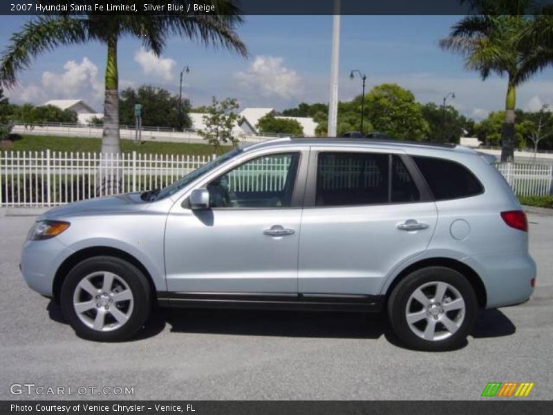 Silver Blue / Beige 2007 Hyundai Santa Fe Limited