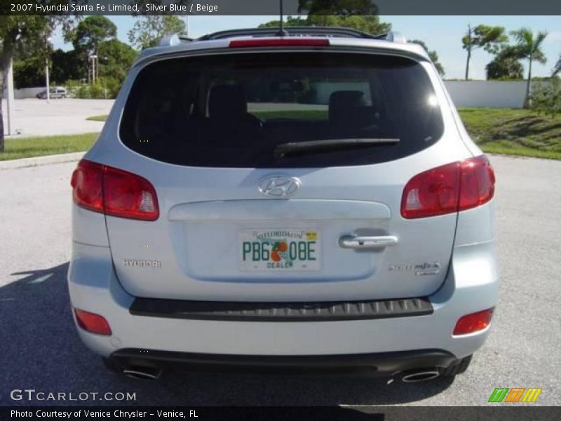 Silver Blue / Beige 2007 Hyundai Santa Fe Limited