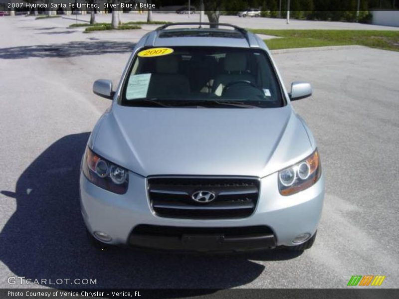 Silver Blue / Beige 2007 Hyundai Santa Fe Limited