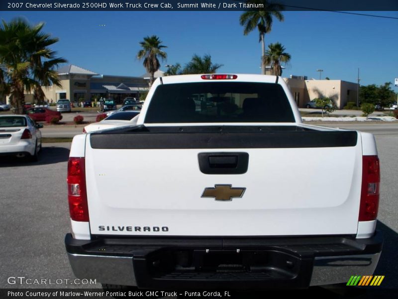 Summit White / Dark Titanium 2007 Chevrolet Silverado 2500HD Work Truck Crew Cab