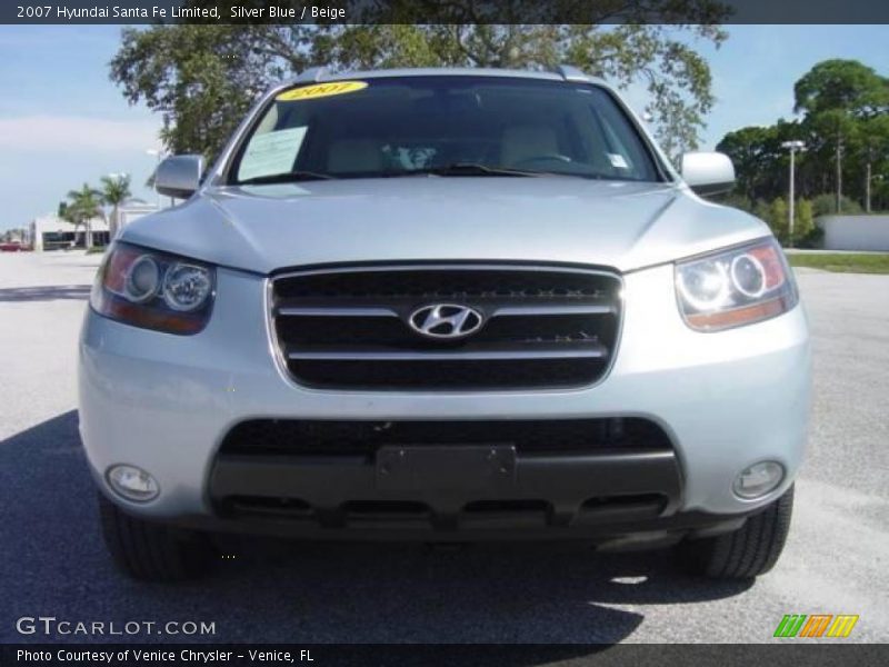 Silver Blue / Beige 2007 Hyundai Santa Fe Limited