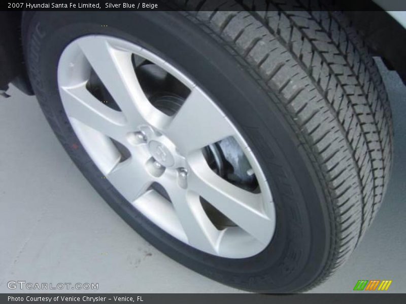 Silver Blue / Beige 2007 Hyundai Santa Fe Limited