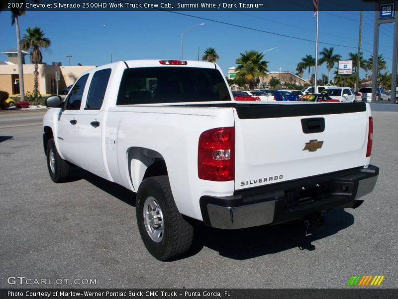 Summit White / Dark Titanium 2007 Chevrolet Silverado 2500HD Work Truck Crew Cab