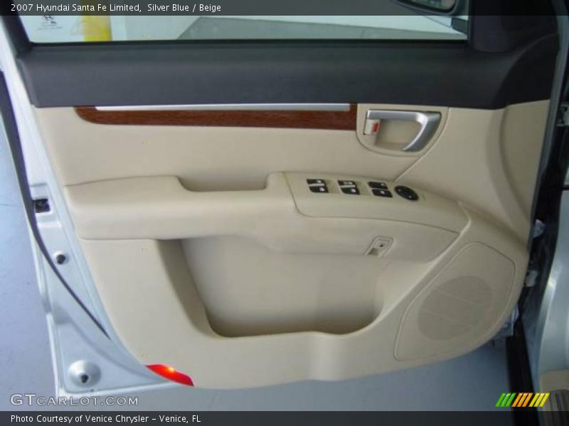 Silver Blue / Beige 2007 Hyundai Santa Fe Limited