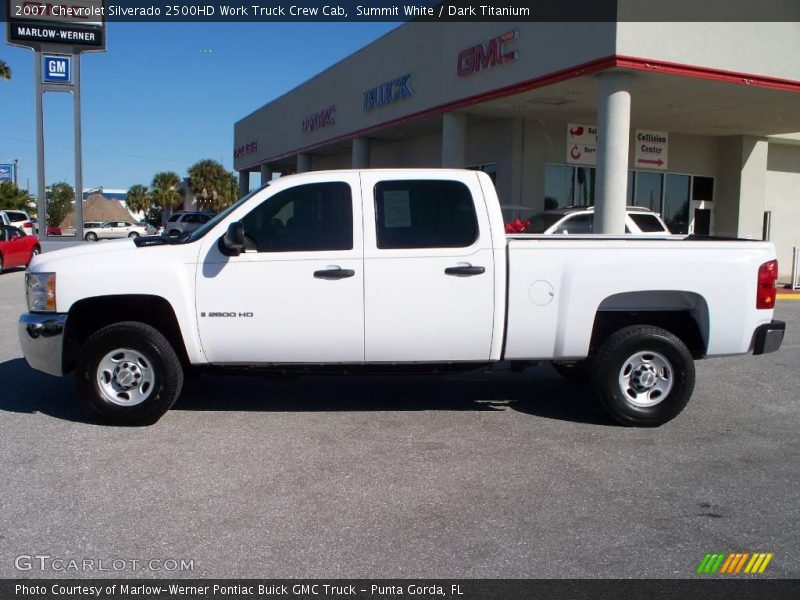Summit White / Dark Titanium 2007 Chevrolet Silverado 2500HD Work Truck Crew Cab