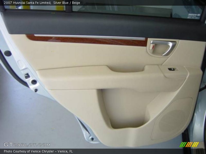 Silver Blue / Beige 2007 Hyundai Santa Fe Limited