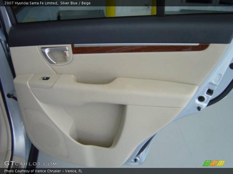 Silver Blue / Beige 2007 Hyundai Santa Fe Limited