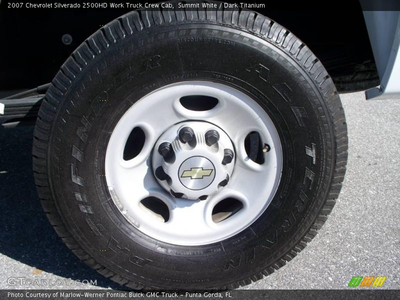 Summit White / Dark Titanium 2007 Chevrolet Silverado 2500HD Work Truck Crew Cab