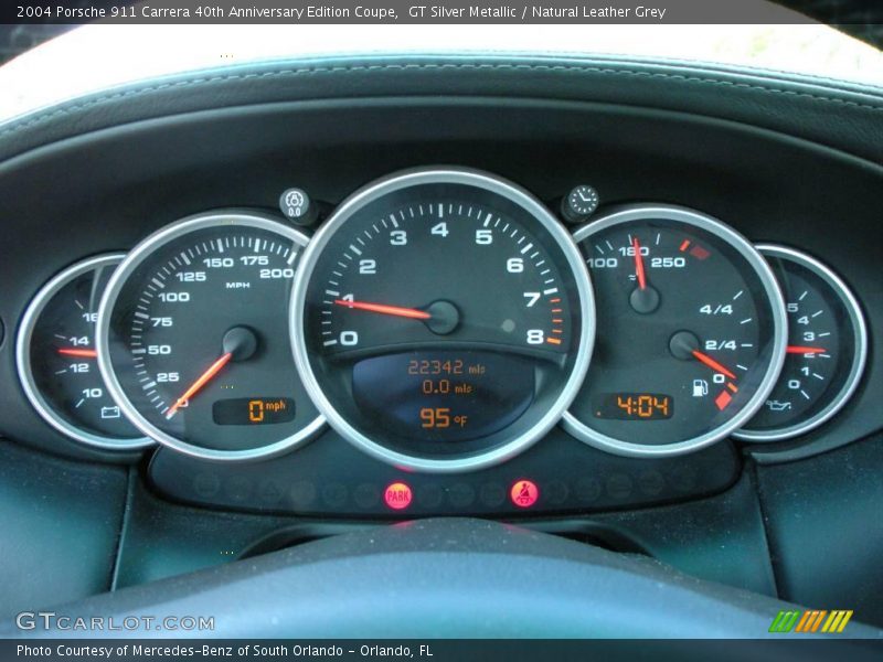 GT Silver Metallic / Natural Leather Grey 2004 Porsche 911 Carrera 40th Anniversary Edition Coupe