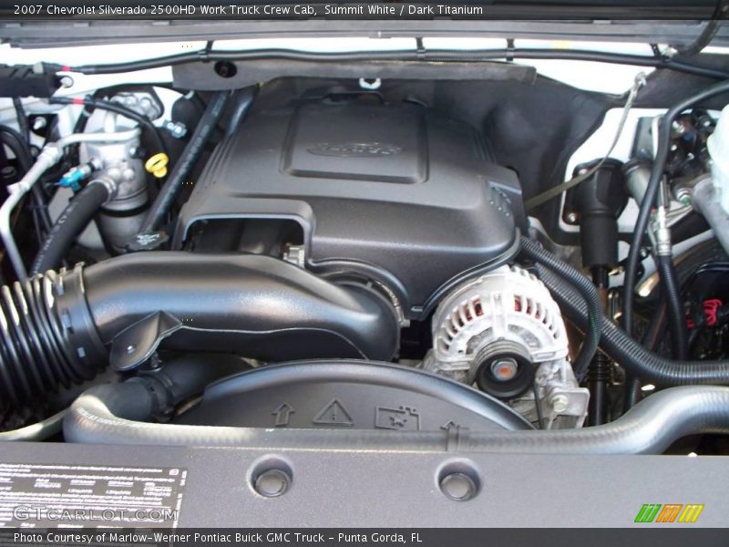 Summit White / Dark Titanium 2007 Chevrolet Silverado 2500HD Work Truck Crew Cab