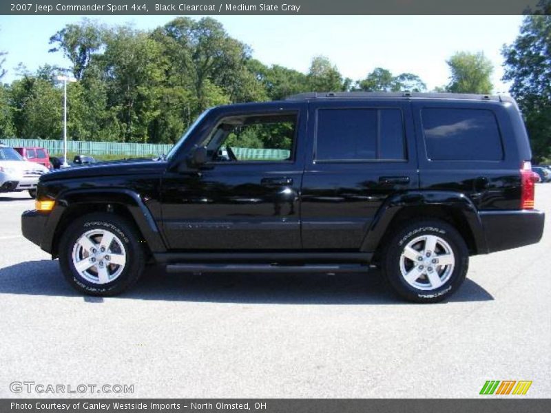 Black Clearcoat / Medium Slate Gray 2007 Jeep Commander Sport 4x4
