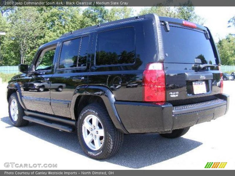 Black Clearcoat / Medium Slate Gray 2007 Jeep Commander Sport 4x4