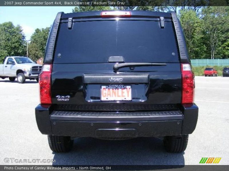 Black Clearcoat / Medium Slate Gray 2007 Jeep Commander Sport 4x4